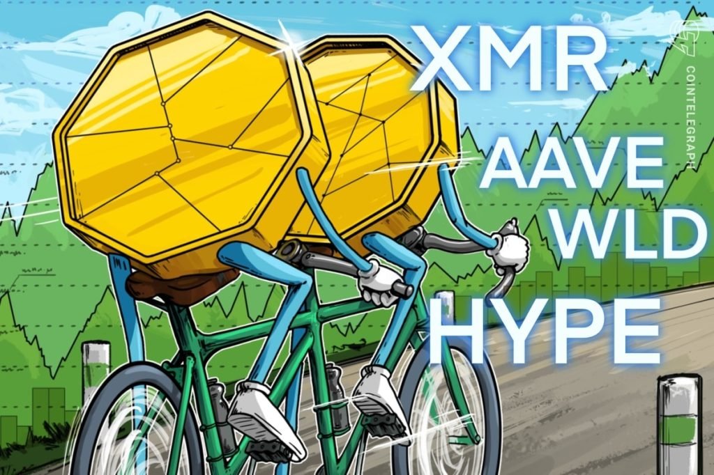 Bitcoin holds key support as HYPE, XMR, AAVE, WLD lead altcoin rally