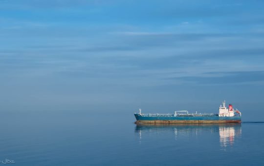 Illustrative image of tanker for article on AI sea navigation aids.