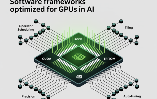 Software Frameworks Optimized for GPUs in AI: CUDA, ROCm, Triton, TensorRT—Compiler Paths and Performance Implications